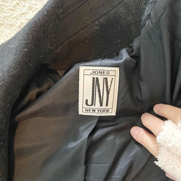 Jones New York JNY 100% Pure Wool Double Breasted Button Pocket Lined Peacoat - Picture 14 of 16